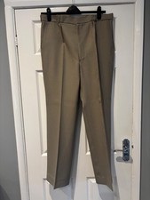 Vintage HARMER Mens Morning Formal Suit Trousers Size 38” 31 1/2” Beige Retro