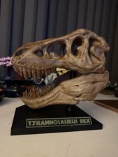Tyrannosaurus Rex (T-Rex) Replica Skull With Display Stand Hand Painted 3D Print