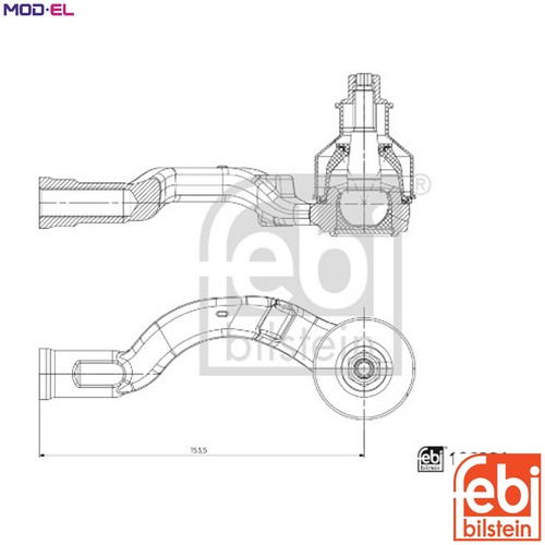 Tie rod end - end, 196221