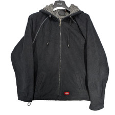 Dickies Full Zip Sherpa Lined Hoodie Jacket Black Men's Size Large L