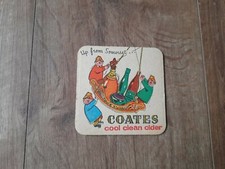 Coates Cool Clean Cider Beermat - 1980s 