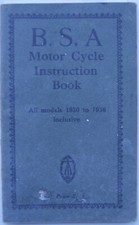 BSA All Models 1930-1936 Instruction Book