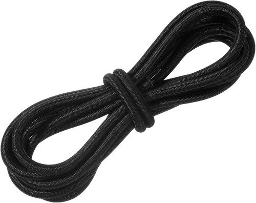 Heavy duty black elastic cord - black,