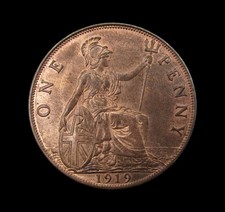 GEORGE V 1919 BRONZE PENNY -