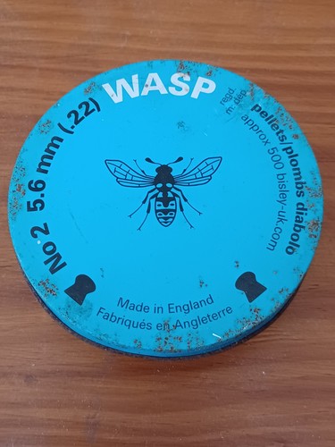 Vintage wasp pellet tin - vintage, 2