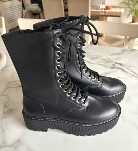 Black faux leather - h&m,