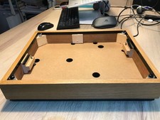 Thorens TD160 turntable plinth refinished in natural oak + new 18mm baseboard