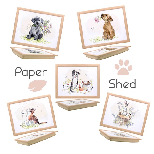 Cushioned lap trays paper shed - trays,