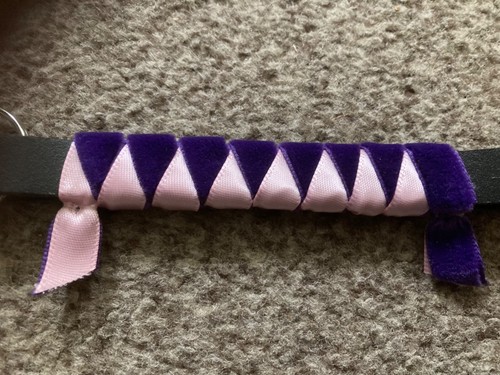 Velvet covered browband - velvet,