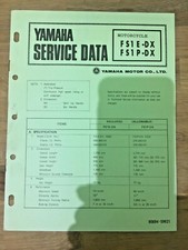  YAMAHA FS1E-DX & FS1P-DX ORIGINAL & AUTHENTIC SERVICE DATA 8 PAGES
