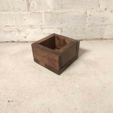 Handmade Small Wooden Walnut Rustic Reclaimed Wood Table Tidy Storage Box