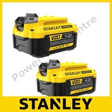 2 x Genuine Stanley FatMax V20 SFMCB204 18v 4.0ah Lithium Ion Battery 18 Volt