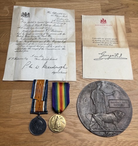 Ww1 medals pair - plaque, 2