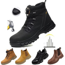 Safety Boots Waterproof Steel Toe Work Shoes for Men Durable Protective Footwear