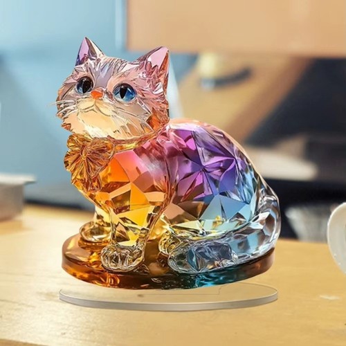 Handmade cat ornament - 2d,