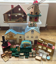 HUGE BUNDLE Sylvanian Families vintage 1980s+ houses windmill furniture LOADS!