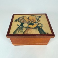 Vintage Wooden Music Box with