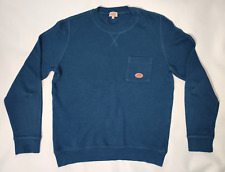 Armor Lux Men's Blue Sweatshirt Size Small Pocket Crew Neck