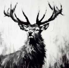 ORIGINAL STAG PAINTING - Deer