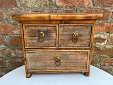 Vintage Miniature Bamboo Chest