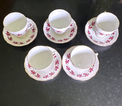 Colclough cups saucers - colclough, x5