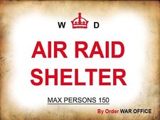 AIR RAID SHELTER Retro Metal