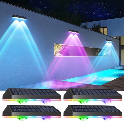 Led solar fence - lights, rgb