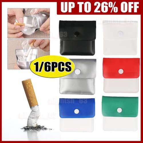 6pc pocket ashtray portable - 1~6pc,