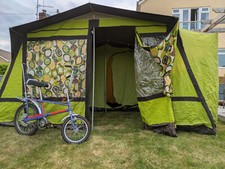 6 Berth Canvas Frame Tent inc inner tent 1970s Vintage Retro, Festival, Car Show