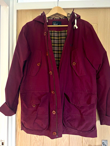 Fred perry burgundy hooded - fred,