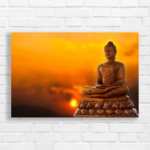 Meditating buddha sunset - meditating,