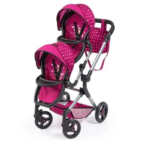 Twin neo pink pram - pram, bayer
