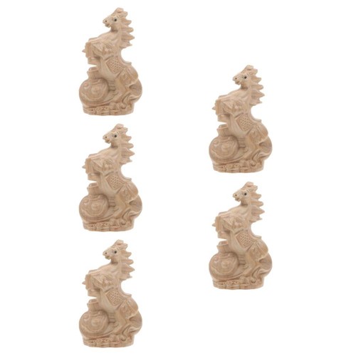 Wooden peach wood horse - peach,