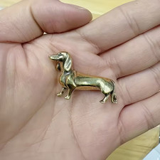 Brass dachshund miniature - brass,