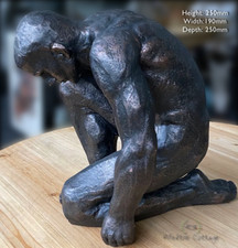 Bronze Effect Erotic Male Nude Statue Figurine Naked Man Sculpture Ornament Gift