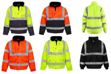 Men Hi Vis Viz Bomber Jacket
