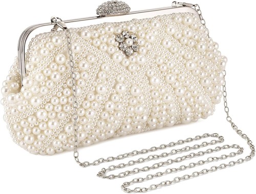 Baigio pearl clutch - baigio, bag