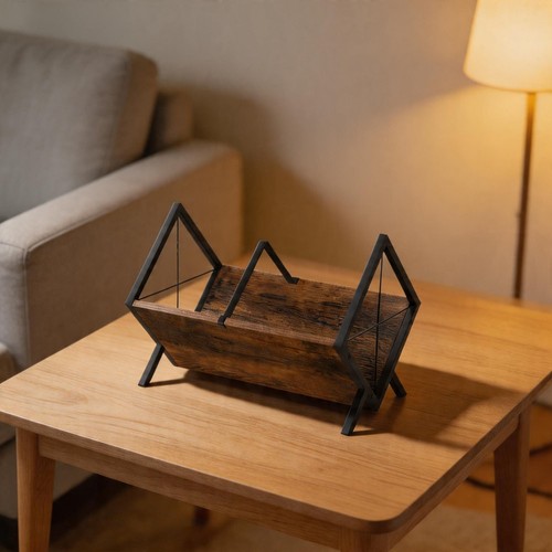 Modern wooden record player - wooden,