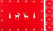 8PC Christmas Red Felt Dinner