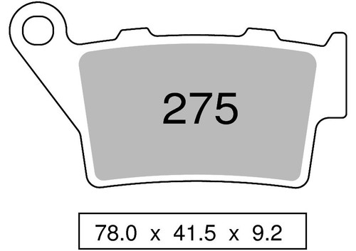 Organic rear brake - pair, pads