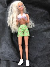 VTG 1973 MATTEL Barbie Long Blond Wavy Hair Flexible Legs/ Top/Shorts/Trainers