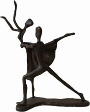 Black Cast Iron Dancers Modern Art Sculpture Ornament Figurine Dancing Couple