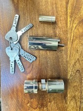 Pair Of Banham Front Door Lock Cylinders / Barrels with 6 keys