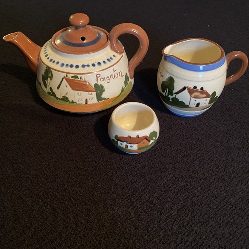 Watcombe pottery trio teapot - watcombe,