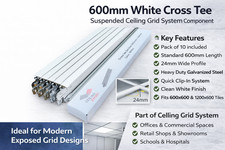 Pack of 10 White Cross Tee