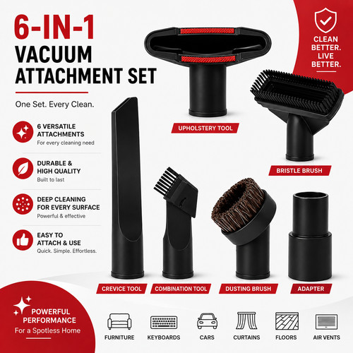 6PCS Vacuum Cleaner Attach