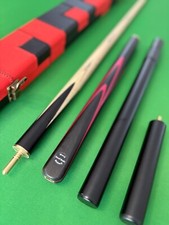 Mark Richards Ultimate Hand Made 3/4 Snooker Cue, Case & Accessories package