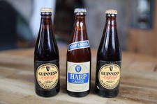 Miniature Harp Lager & Guinness Bottles 