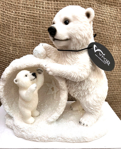 Polar bear and baby - polar, in