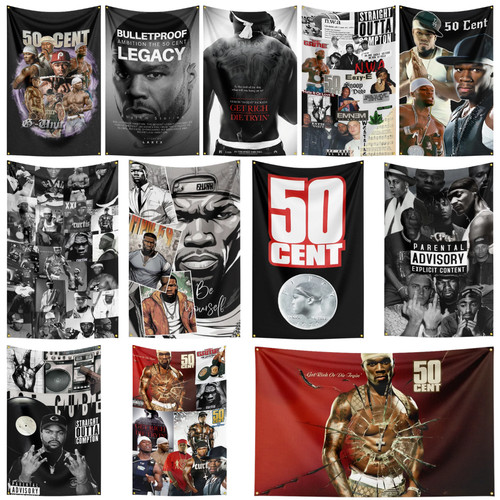 Cent rapper flag wall - cent,